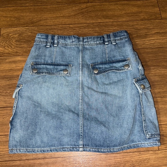 We The Free Denim Mini Skirt Zippers Pockets 28 - Picture 4 of 11